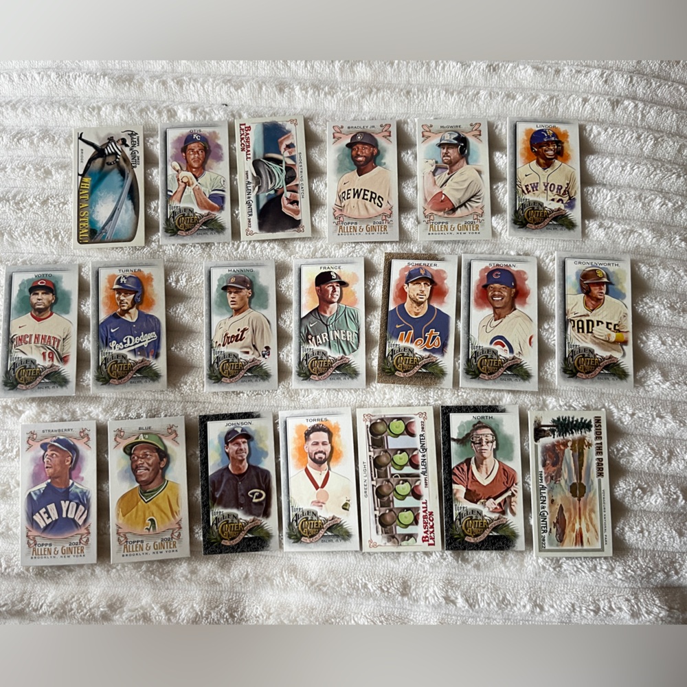 Baseball Mini Trading Card Lot Tops Allen & Grinter Minis 2021-2022